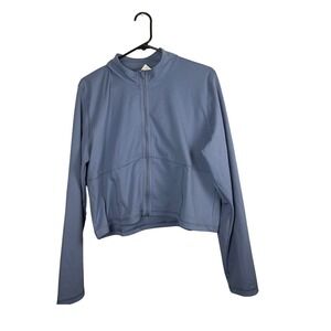 Pink Victoria's Secret Soft Ultimate Zip-Up Jacket Blue‎ Activewear Cropped XXL